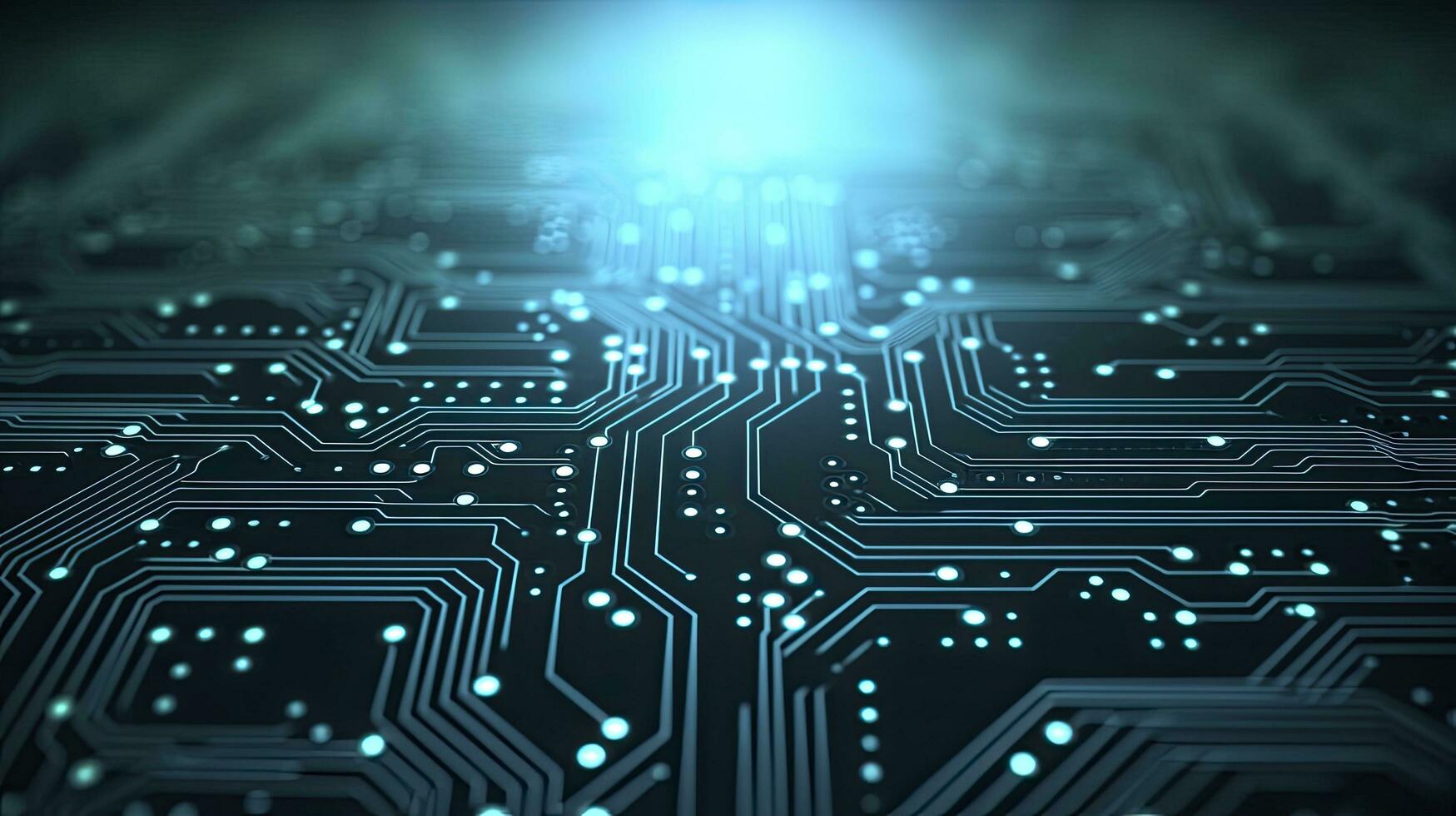 AI generated Circuit Board Background. Computer, Data, Technology, Artificial Intelligence. AI Generated photo