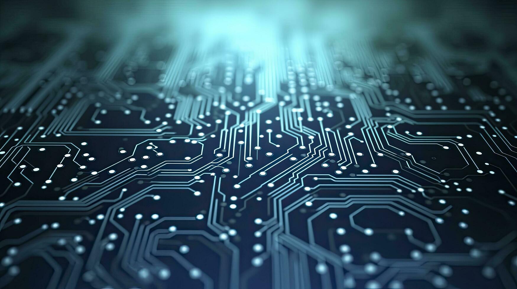 AI generated Circuit Board Background. Computer, Data, Technology, Artificial Intelligence. AI Generated photo