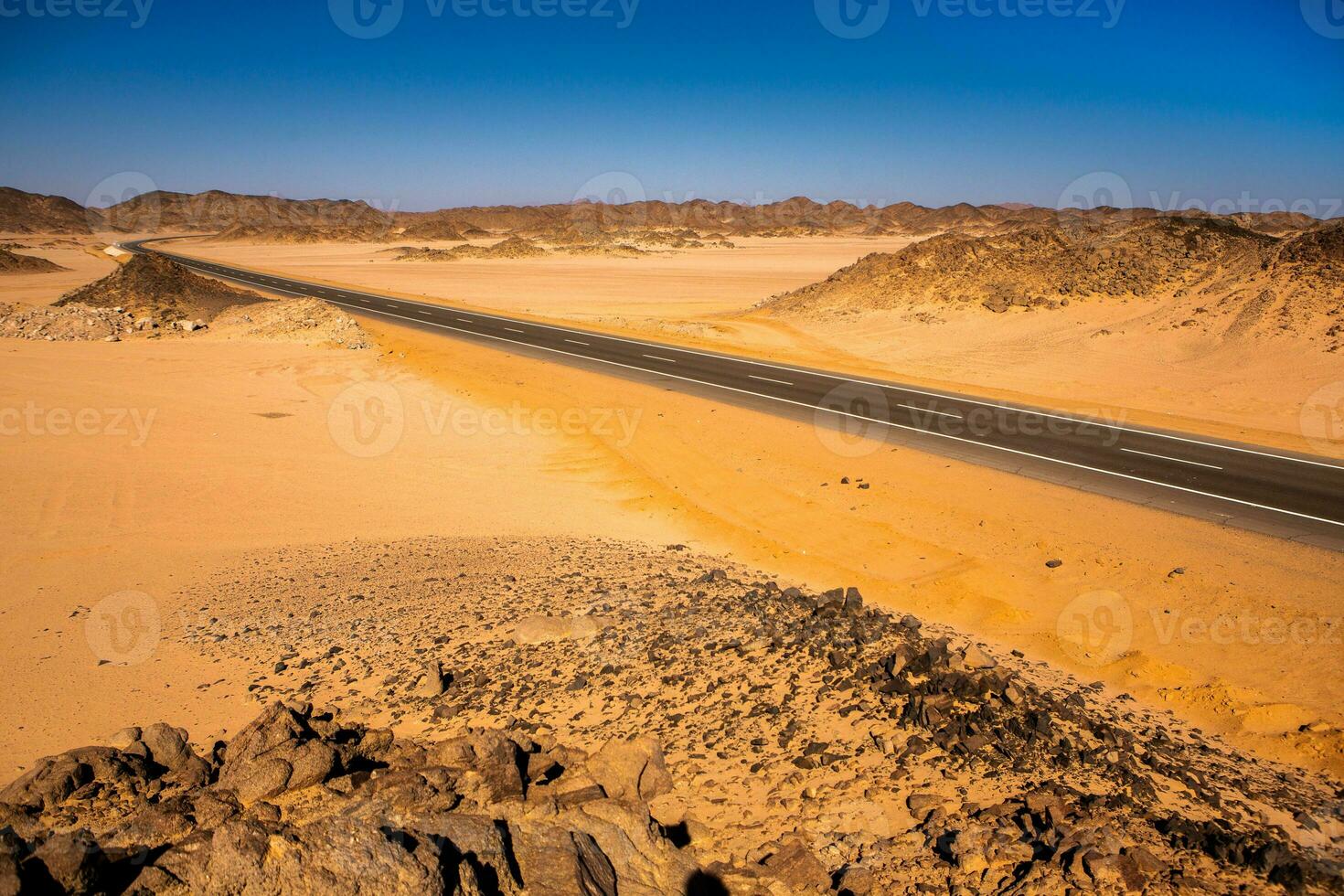 Landscape of sahara desert in Egypt. Conceptual for freedom, enjoying the journey. photo