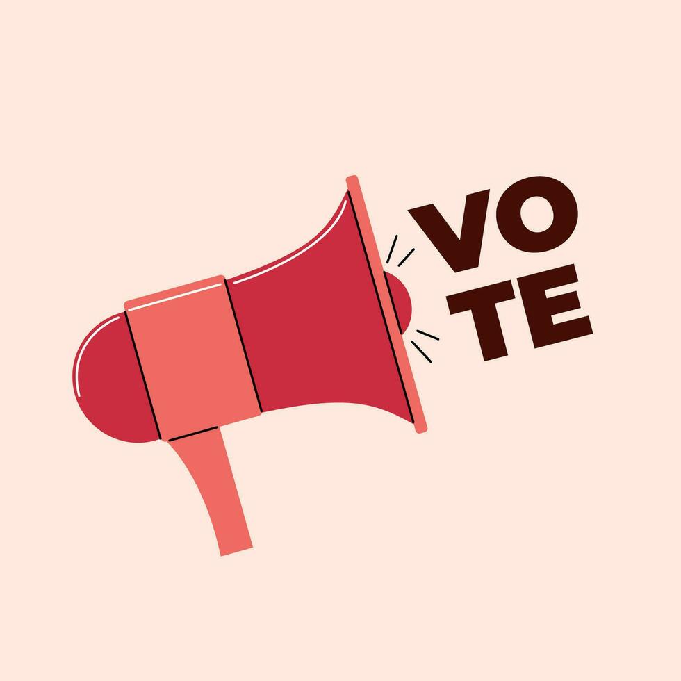el boquilla llamadas para elecciones. votación antecedentes. elección concepto vector ilustración