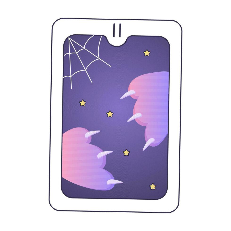 tarot tarjetas, magia, linda dibujos animados estilo con gatos vector