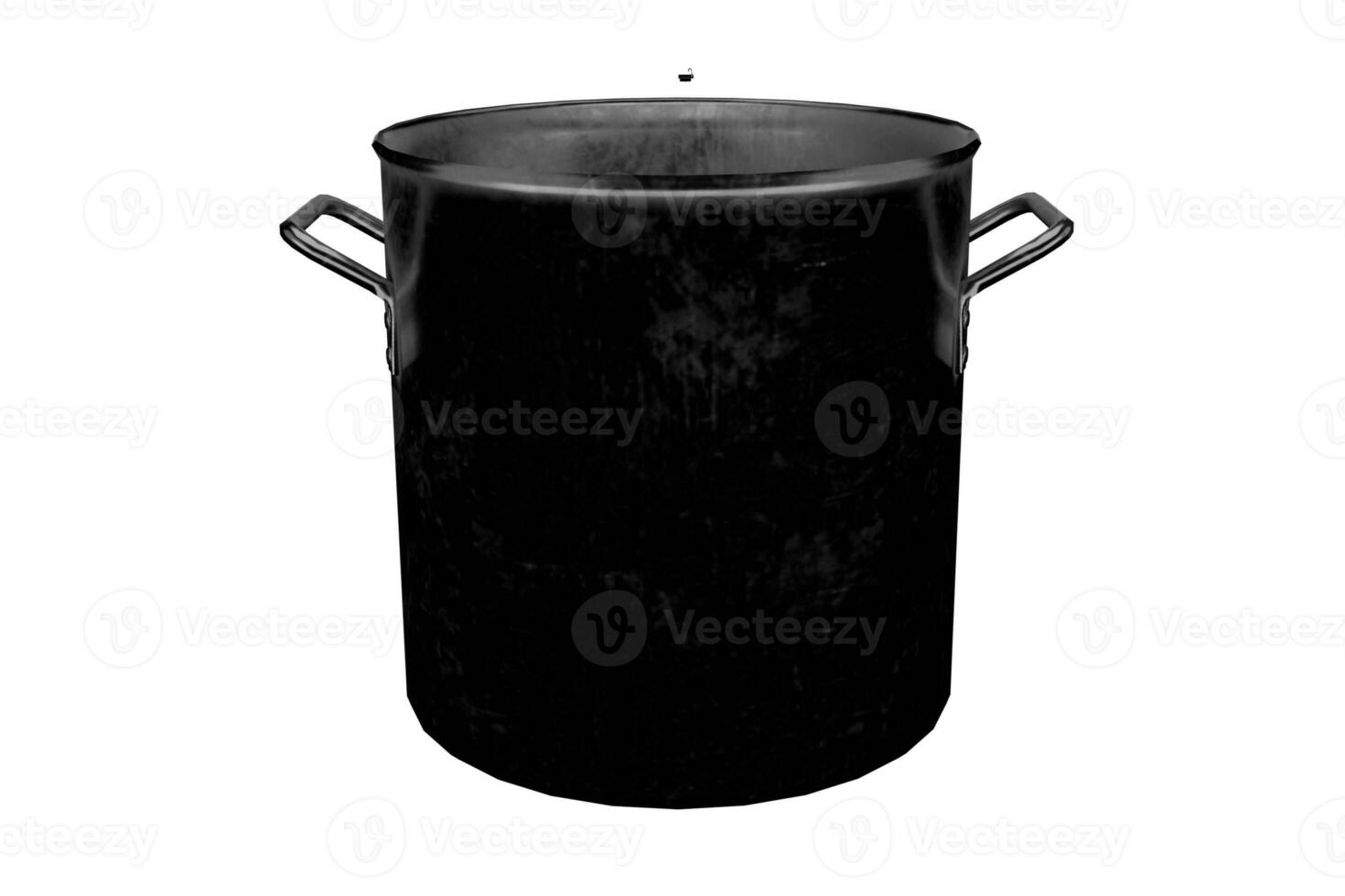 3d rendering black retro kitchen pot photo