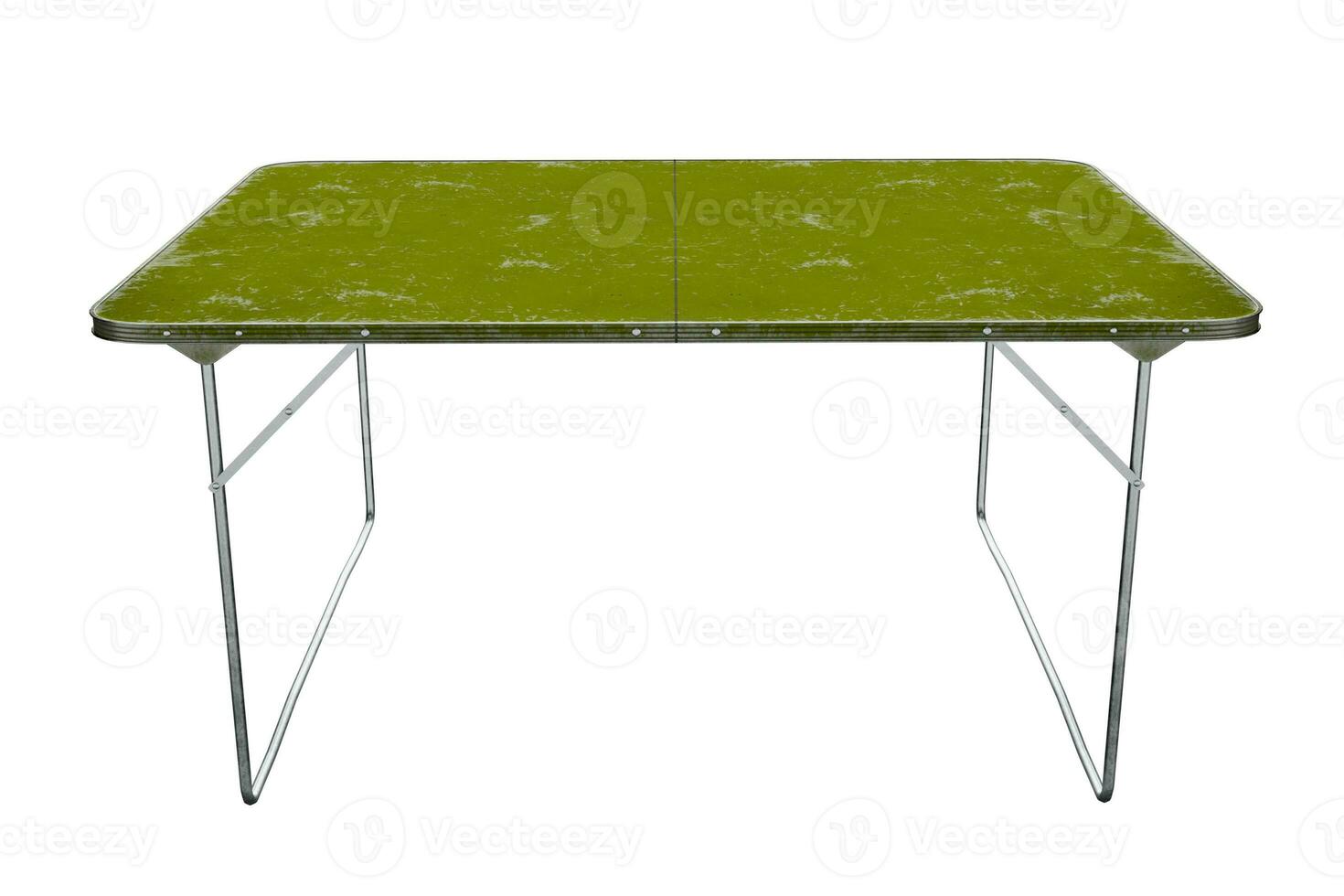 3d rendering green folding military table photo
