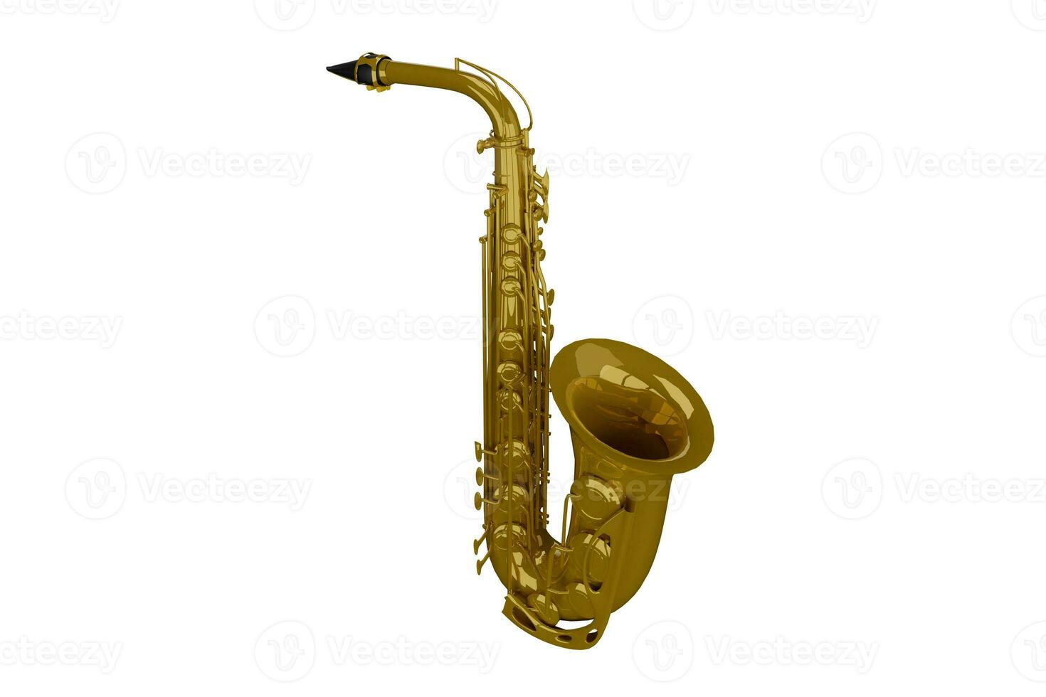 3d rendering alto saxophone, musical instrument concept photo