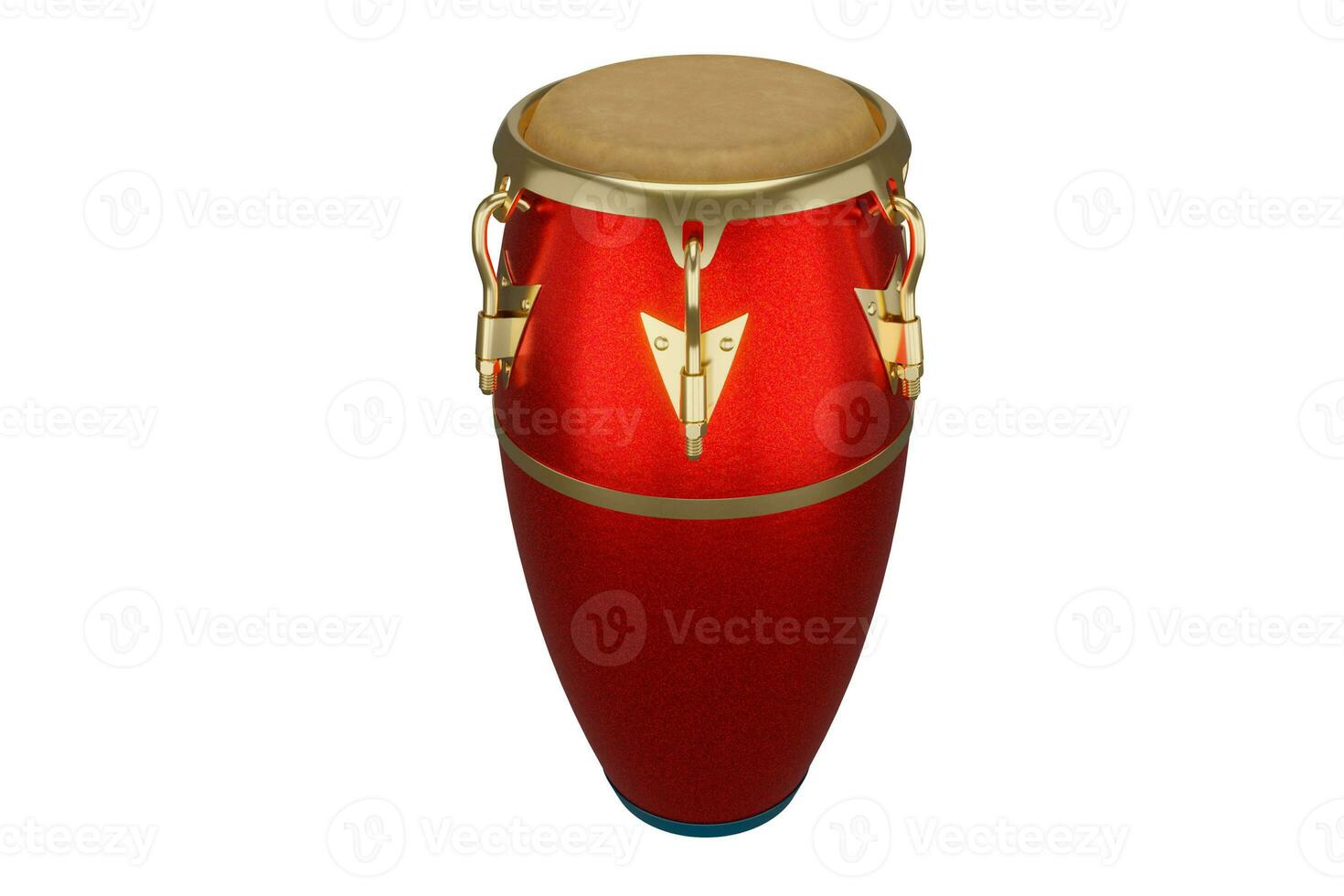 3d rendering conga latin, musical instrument concept photo
