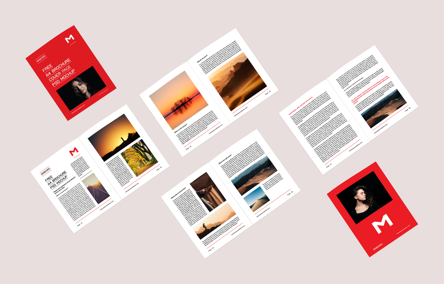 Brochure free psd mockup