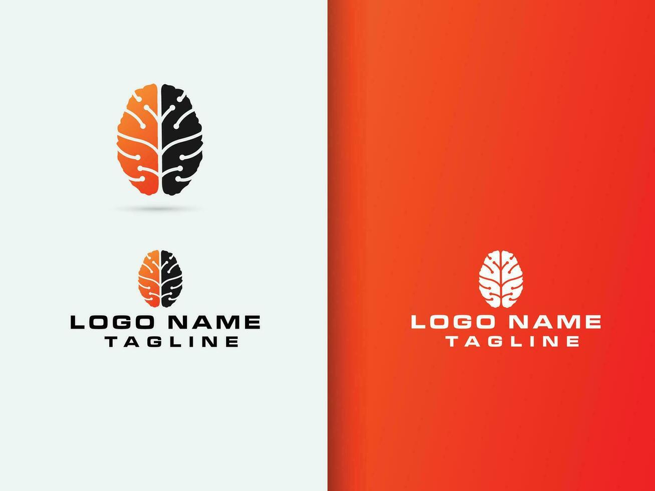 Brain idea logo design. Tech brain. Technology brain logo. Idea. Tech. vector. Premium design. Think. Finance. Mind. Icon. Doctor. vector
