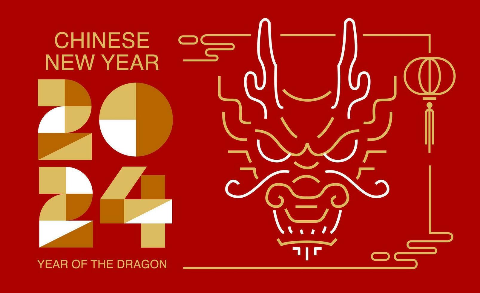 Template layout Chinese New Year 2024 vector