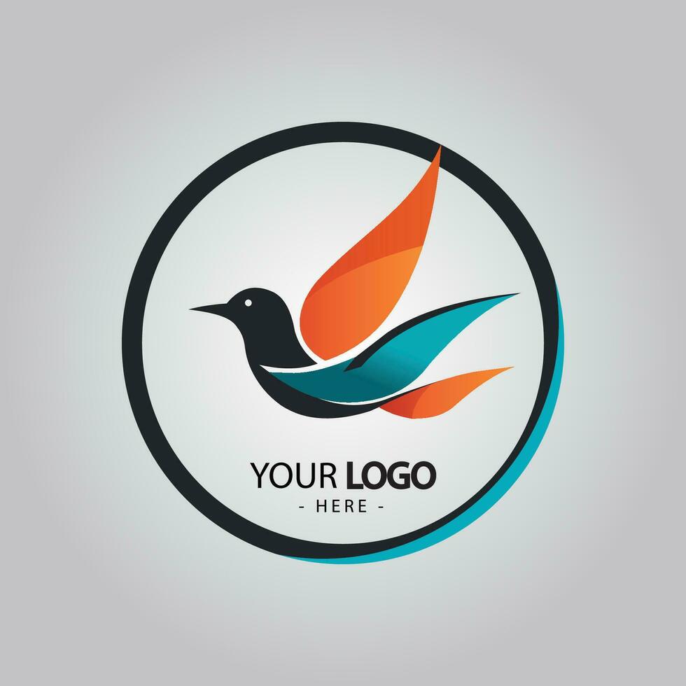 a logo with abstract vector logo design