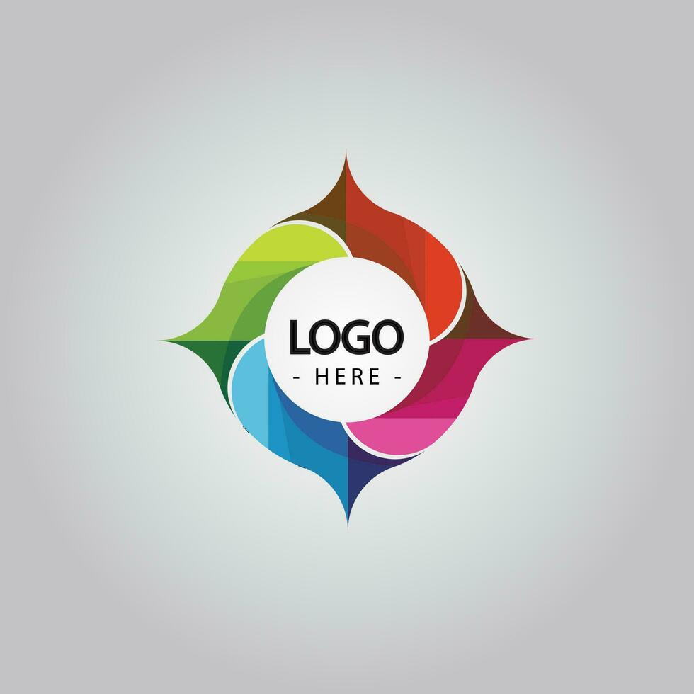 a logo with abstract vector logo design