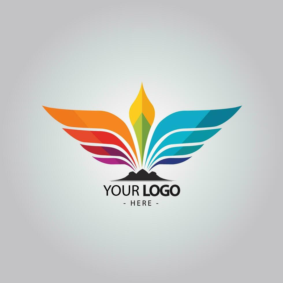 a logo with abstract vector logo design