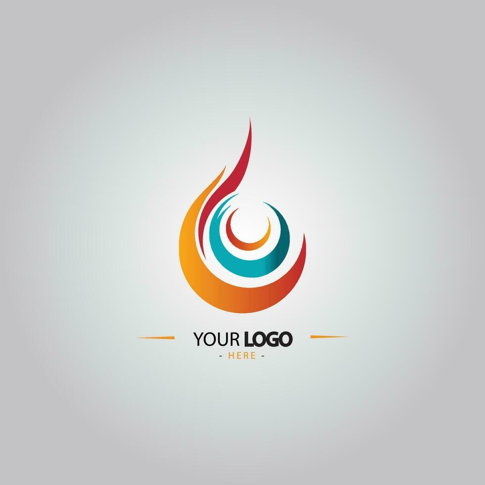 a logo with abstract vector logo design