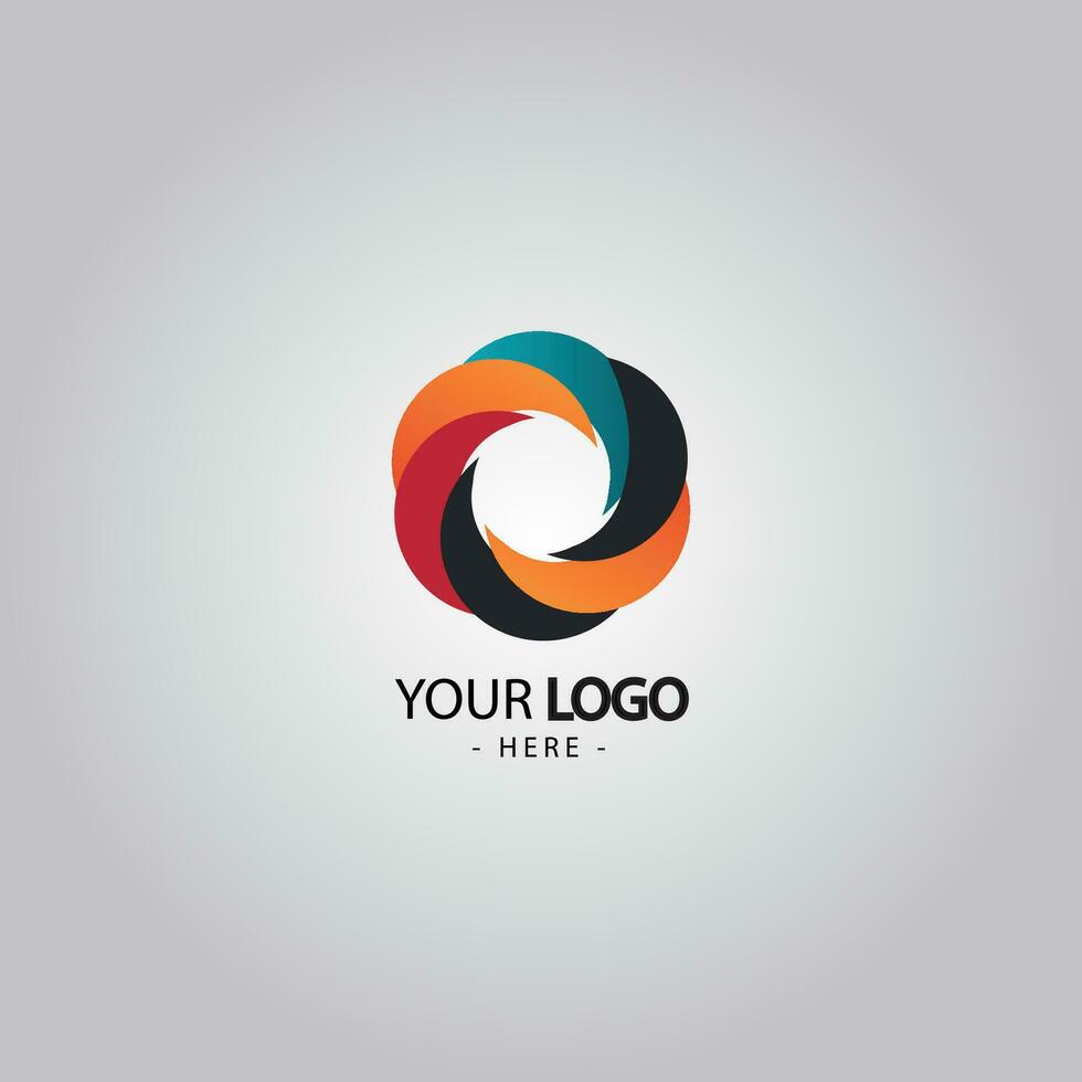 a logo with abstract vector logo design