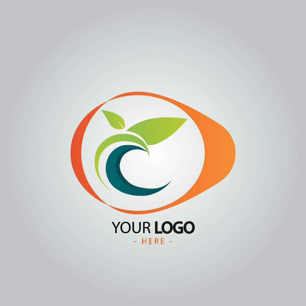 a logo with abstract vector logo design