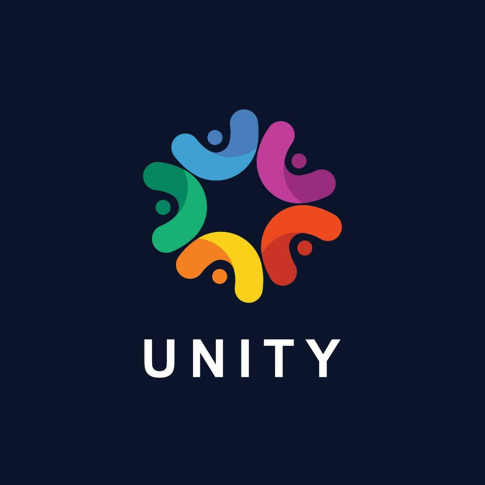 human community logo design template. symbol for teamwork, social group, community. vector