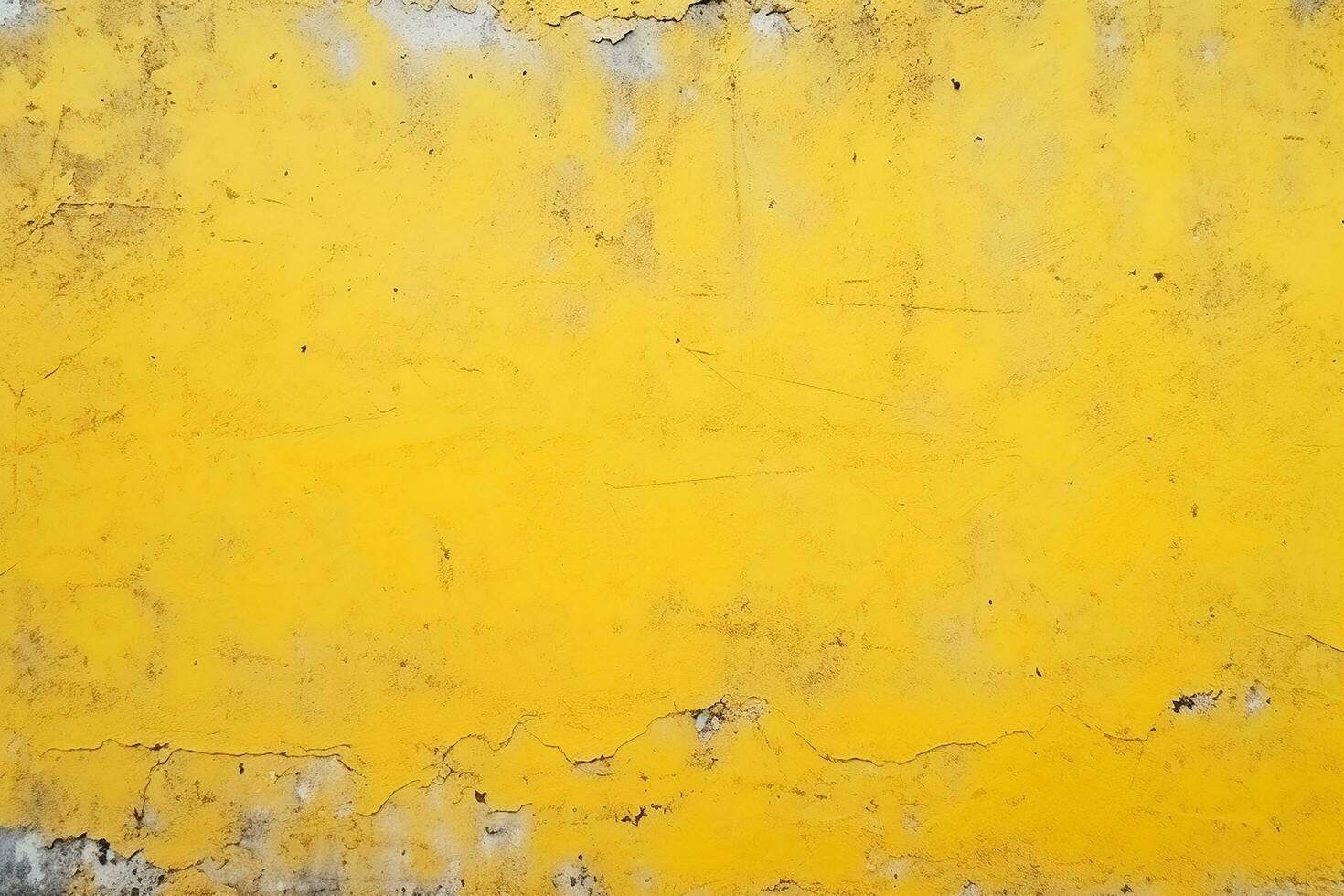 AI generated Yellow concrete texture wall background design photo