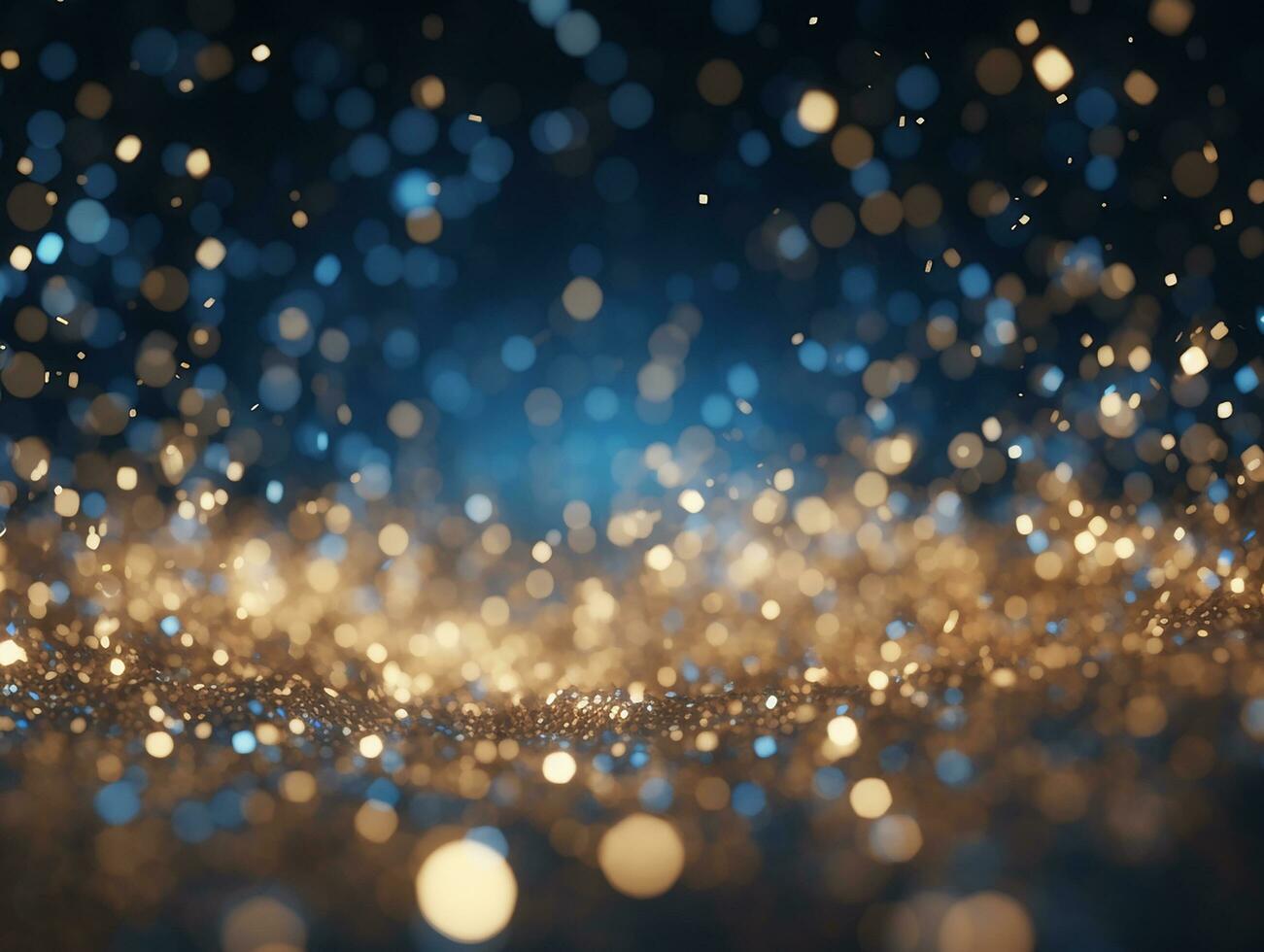 AI generated Blurred bokeh light background, Christmas and New Year holidays background photo