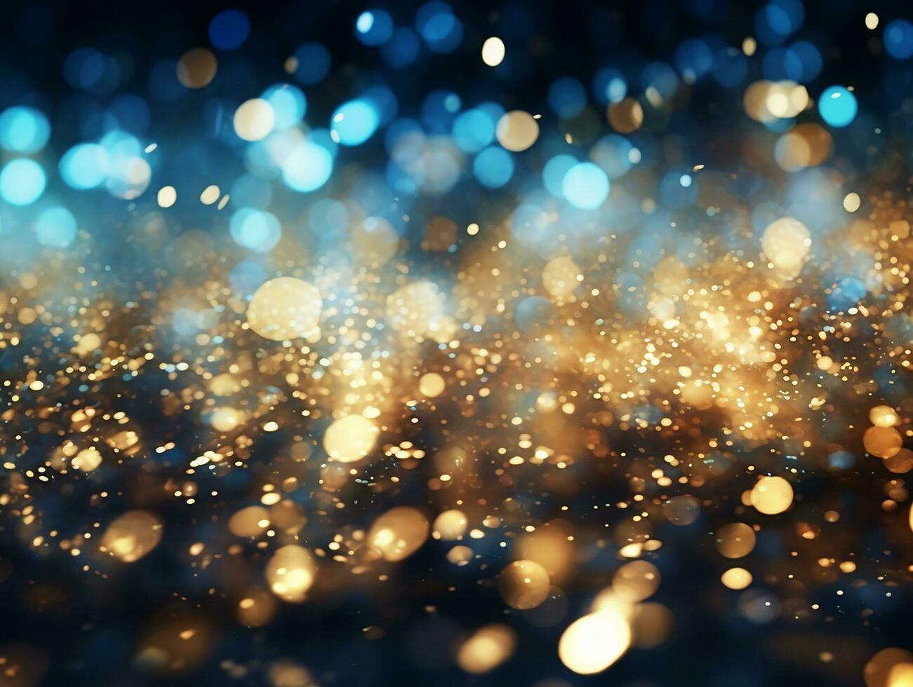 AI generated Blurred bokeh light background, Christmas and New Year holidays background photo