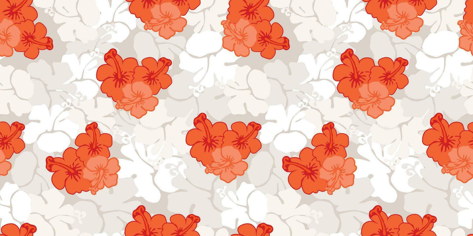 HIBISCUS ROSE VECTOR, FLORAL SEAMLESS PATTERN vector