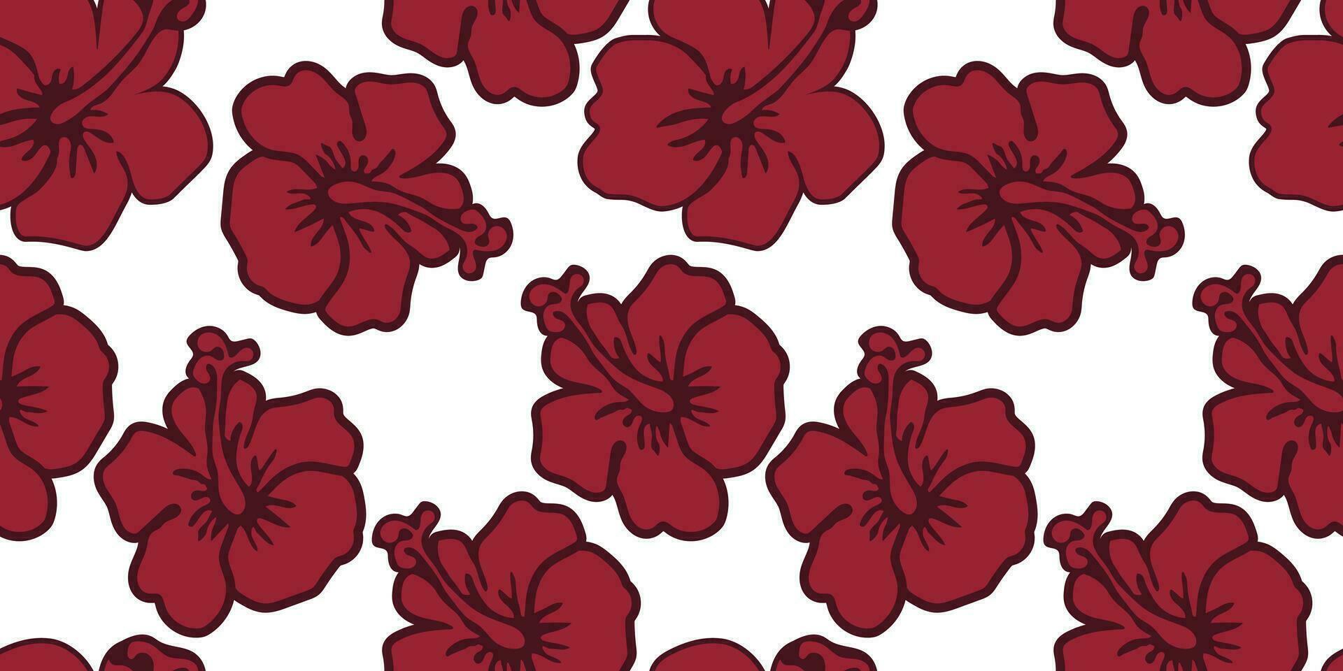 HIBISCUS ROSE VECTOR, FLORAL SEAMLESS PATTERN vector