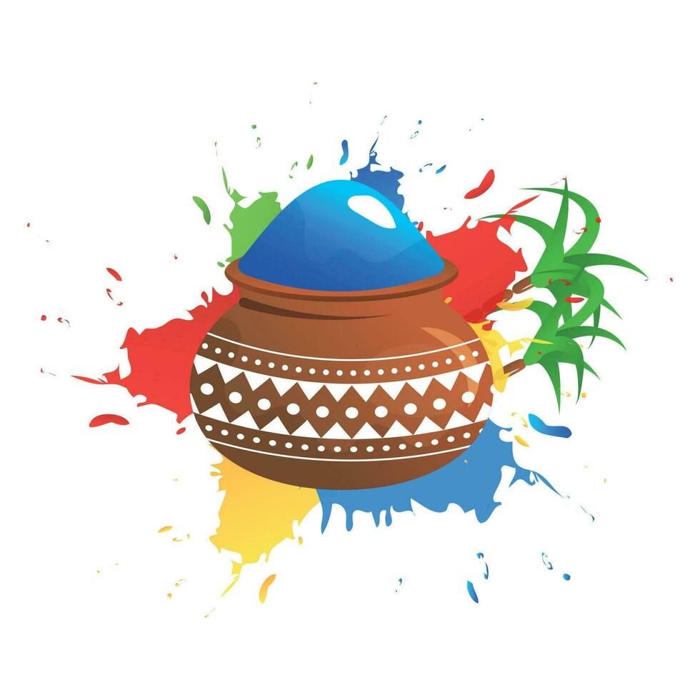 Holi indian festival of colors vector