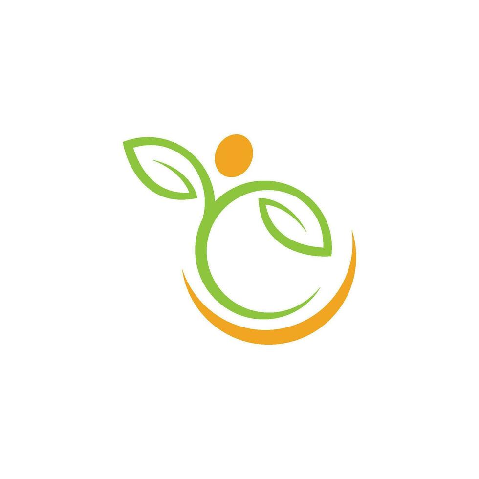 logotipos de la ecología de la hoja del árbol verde vector