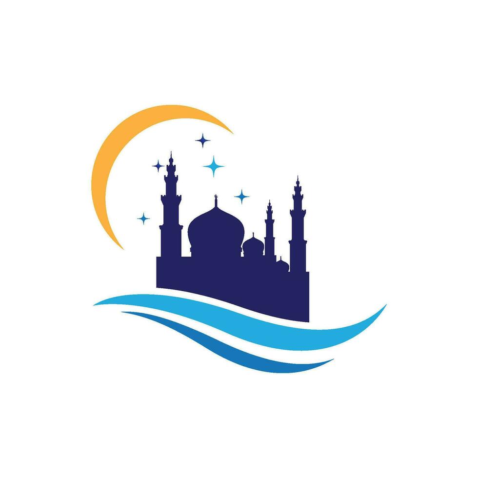 Mosque Moslem icon vector Illustration