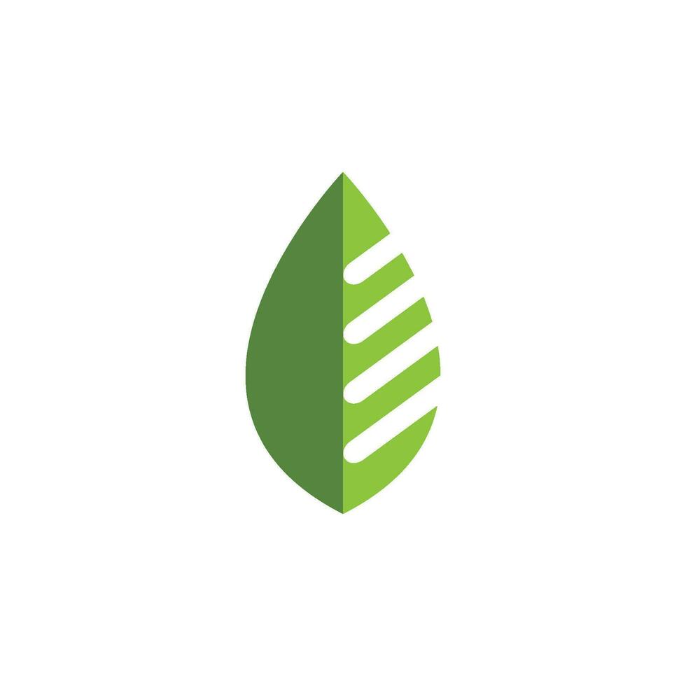 logotipos de la ecología de la hoja del árbol verde vector