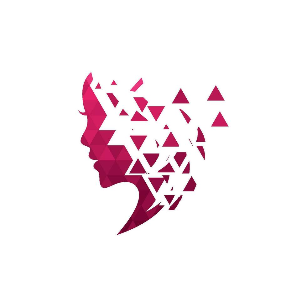 Woman face silhouette vector