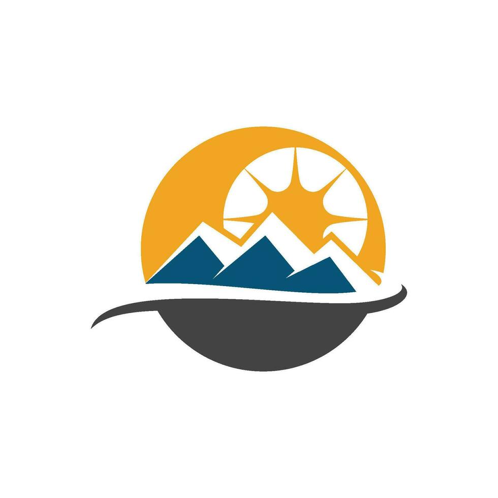 logotipo de icono de montaña vector