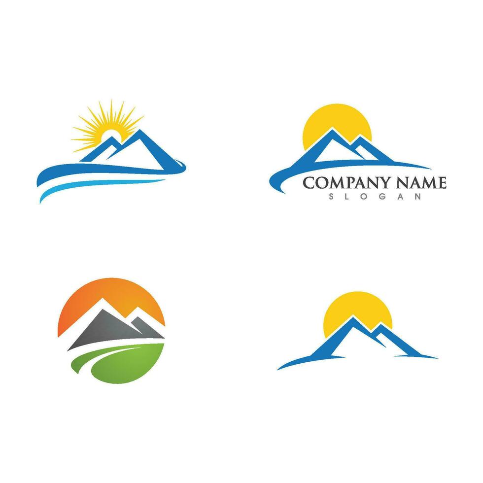 logotipo de icono de montaña vector