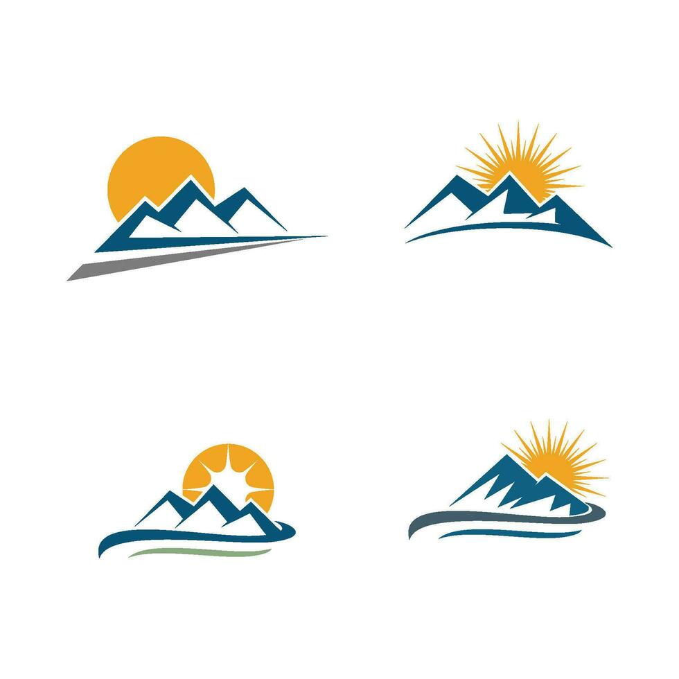 logotipo de icono de montaña vector