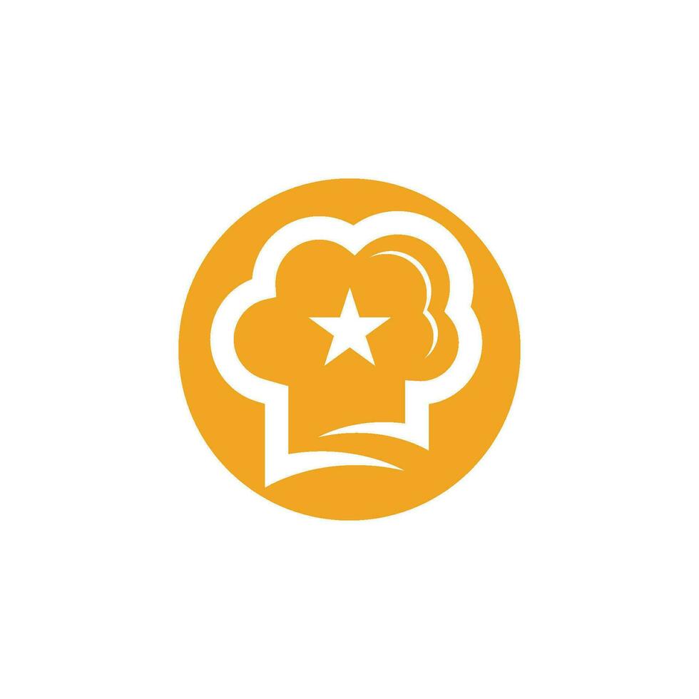 Hat chef logo template vector