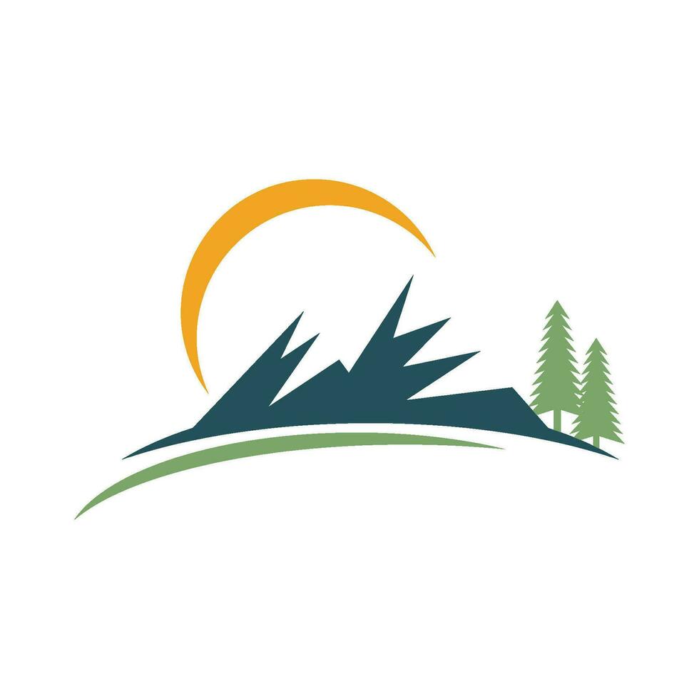 logotipo de icono de montaña vector