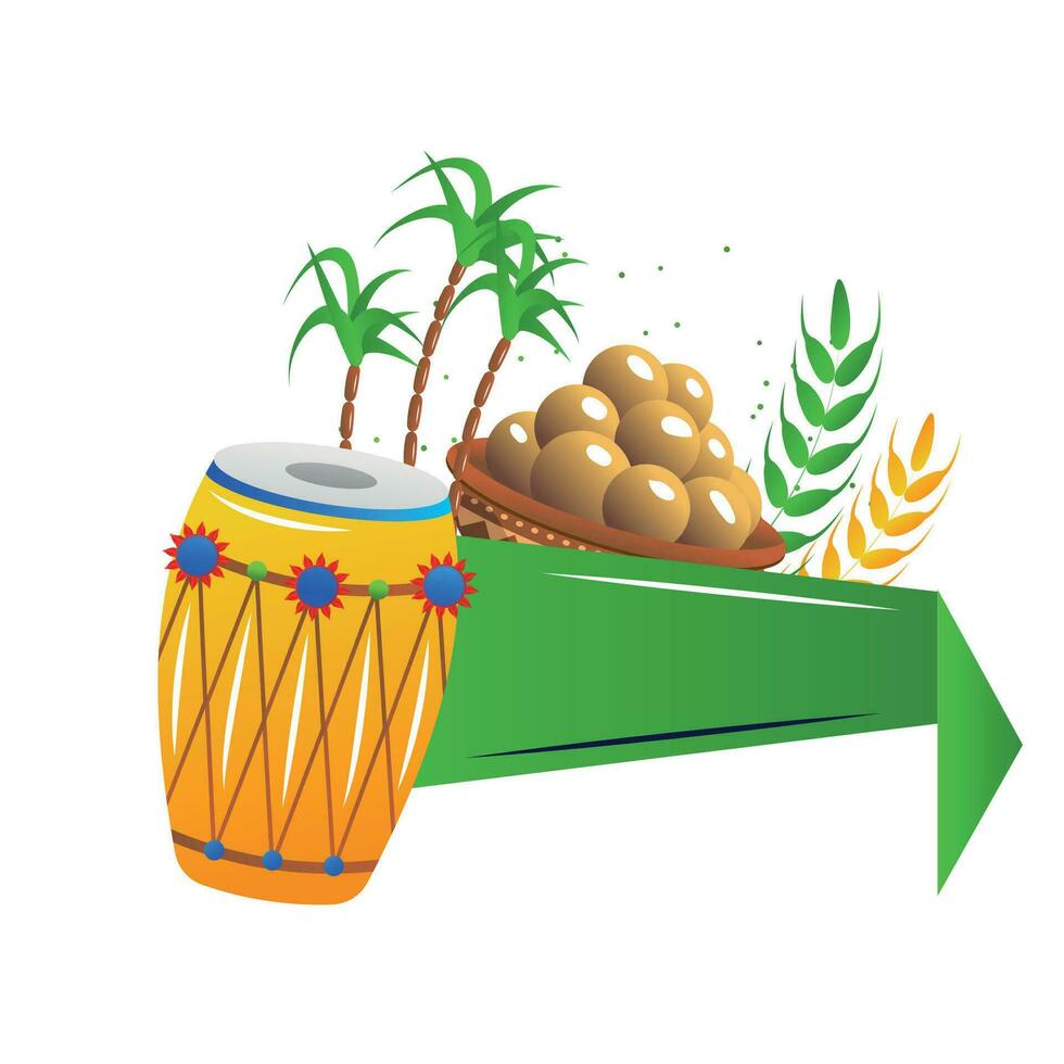 festival indio lohri vector