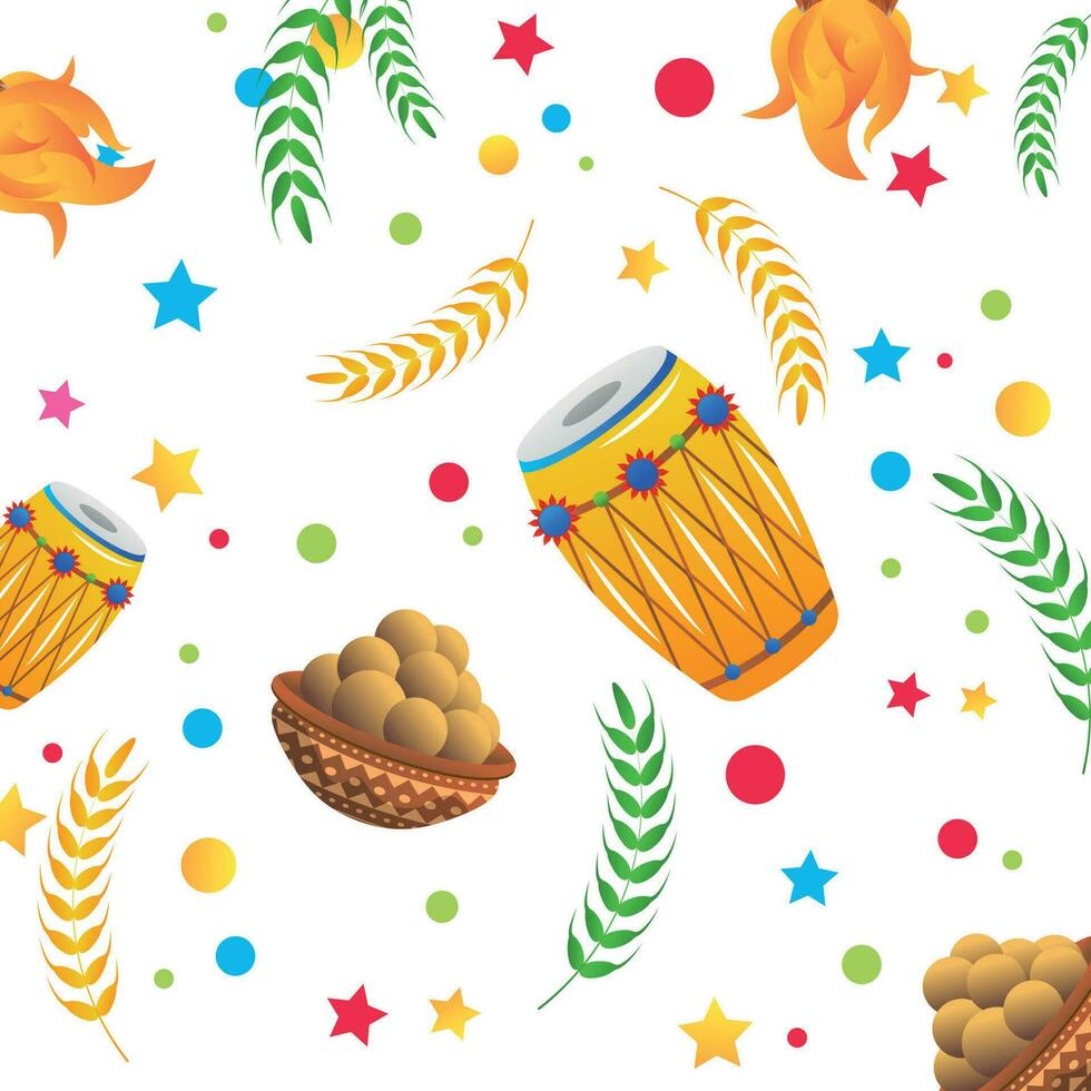 Lohri indian festival vector