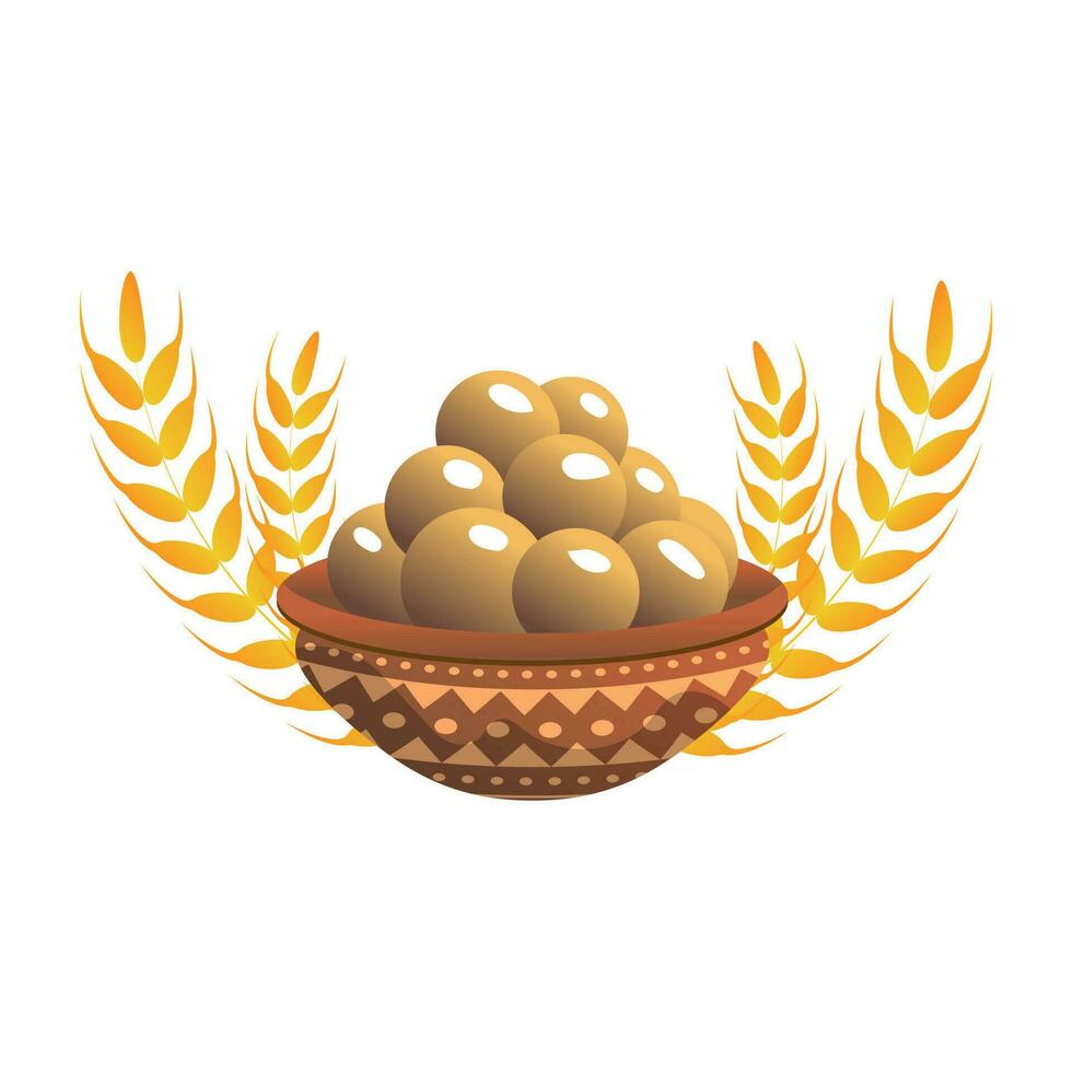 Lohri indian festival vector