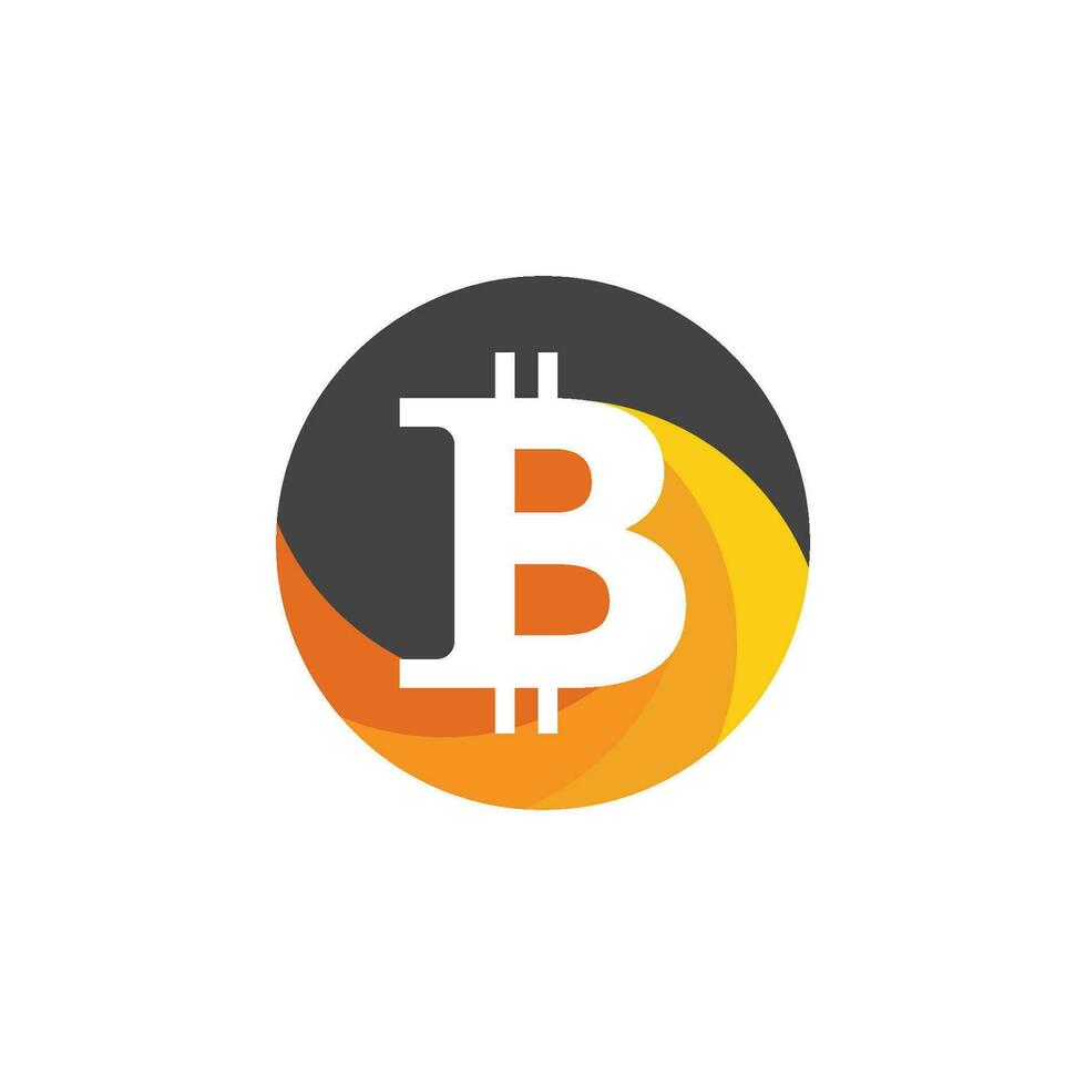 bitcoin icon design template vector