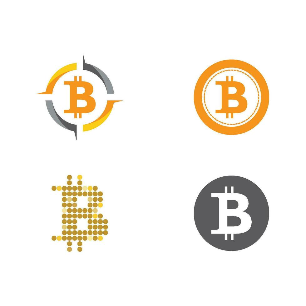 bitcoin icon design template vector