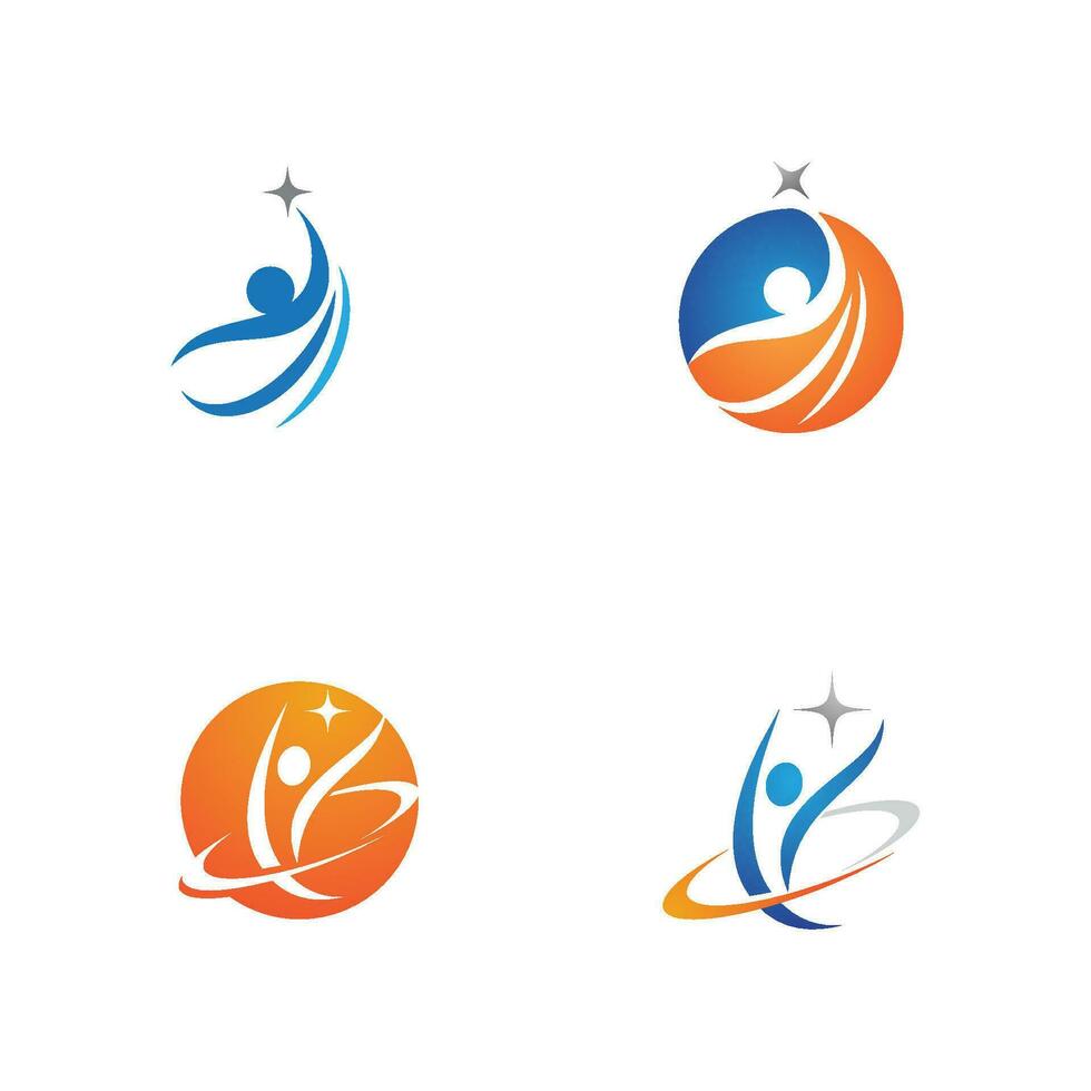 Human character logo sign vector