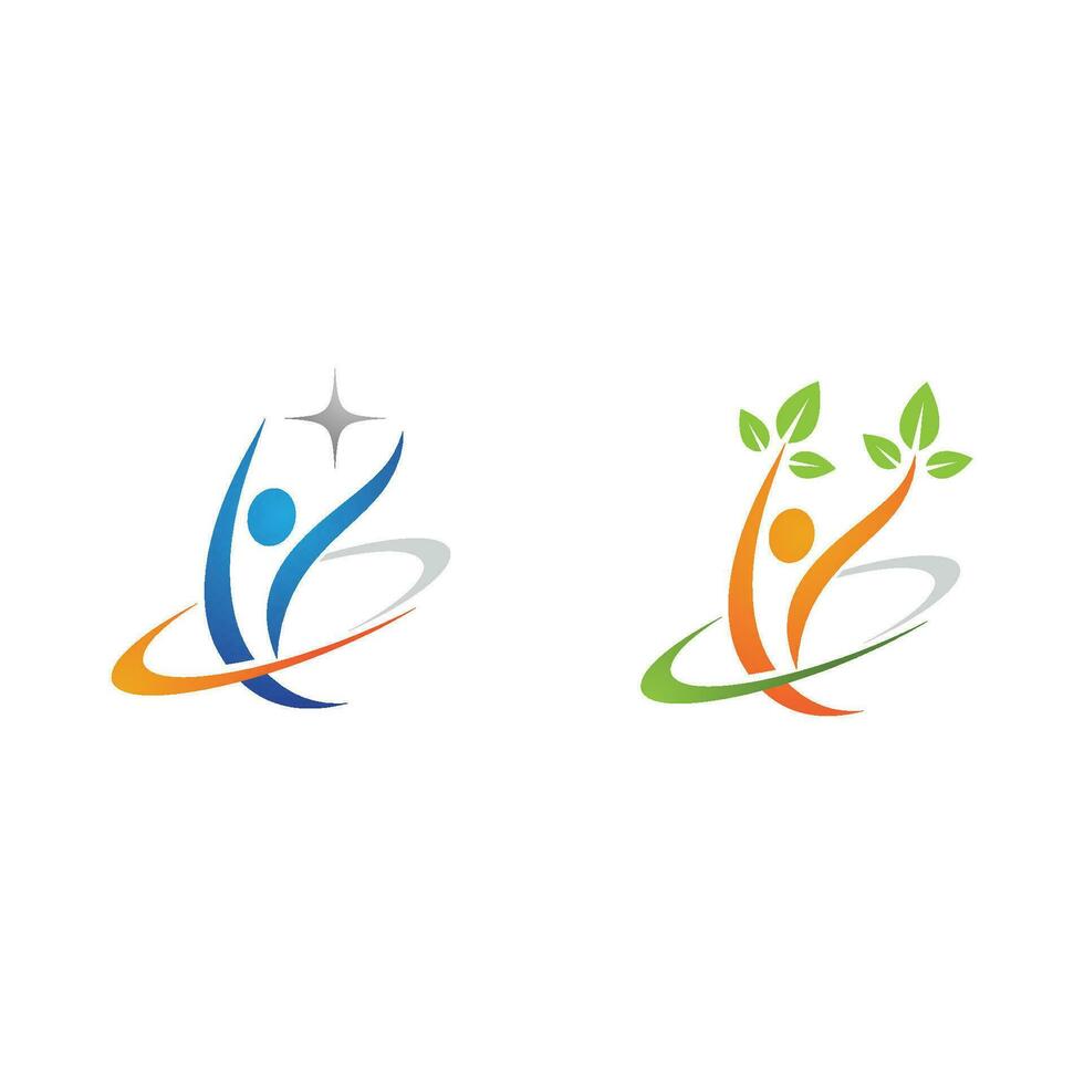 Human character logo sign vector