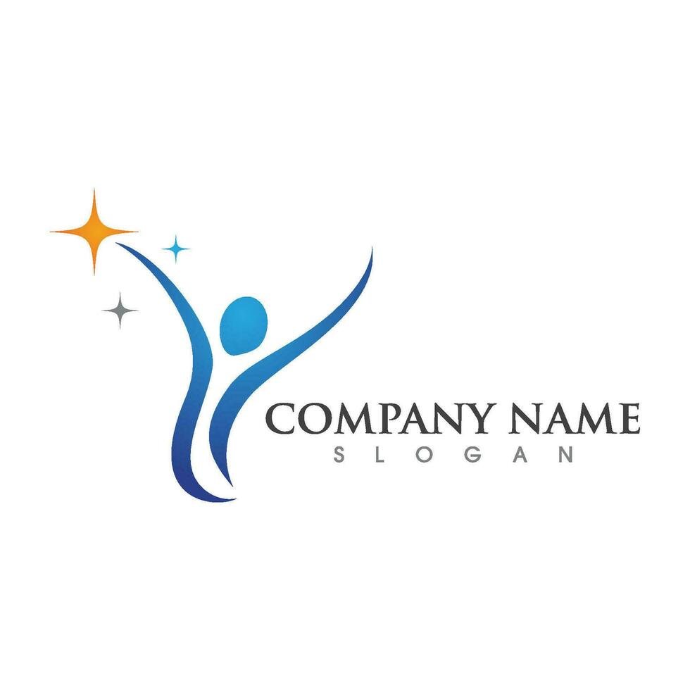 Human character logo sign vector