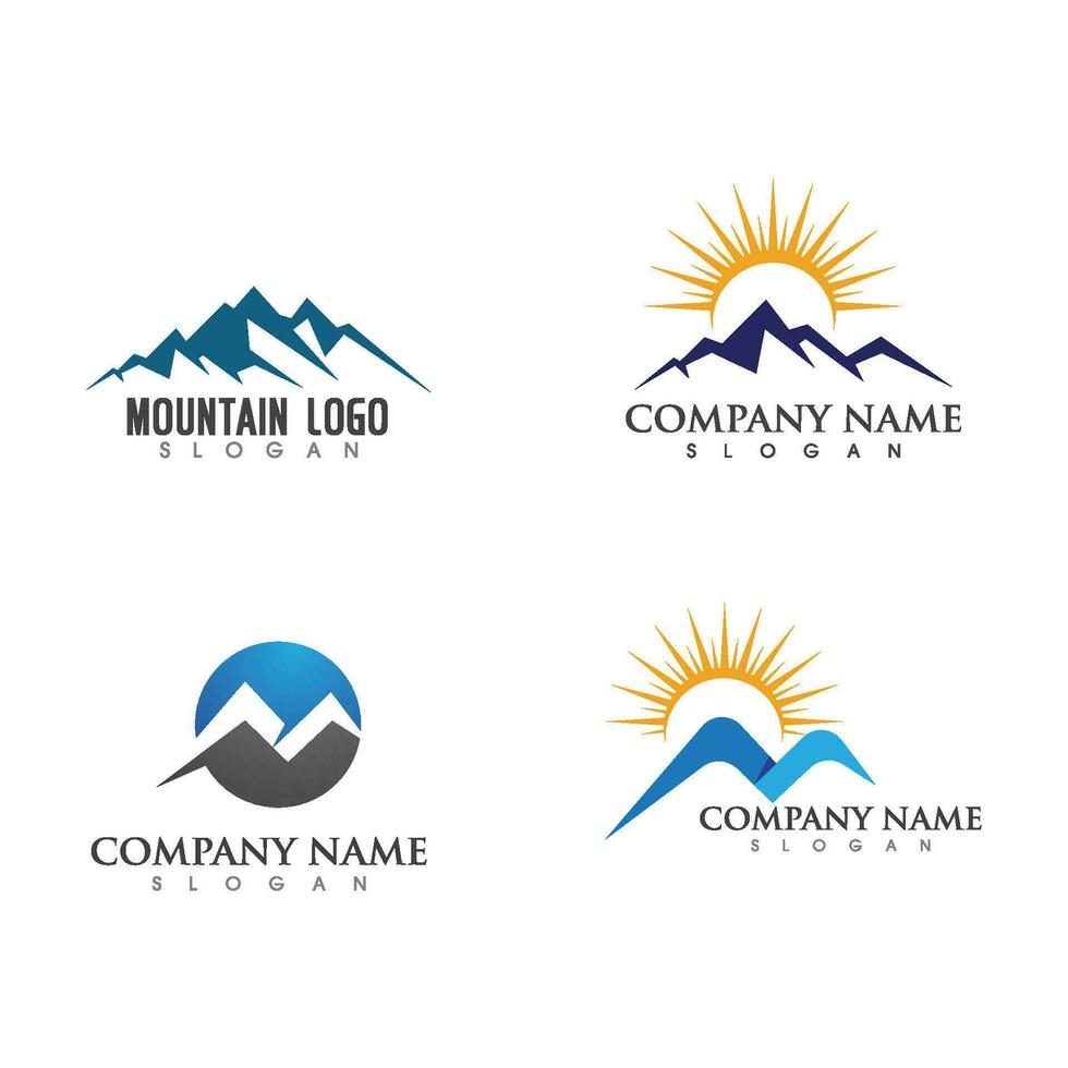 logotipo de icono de montaña vector