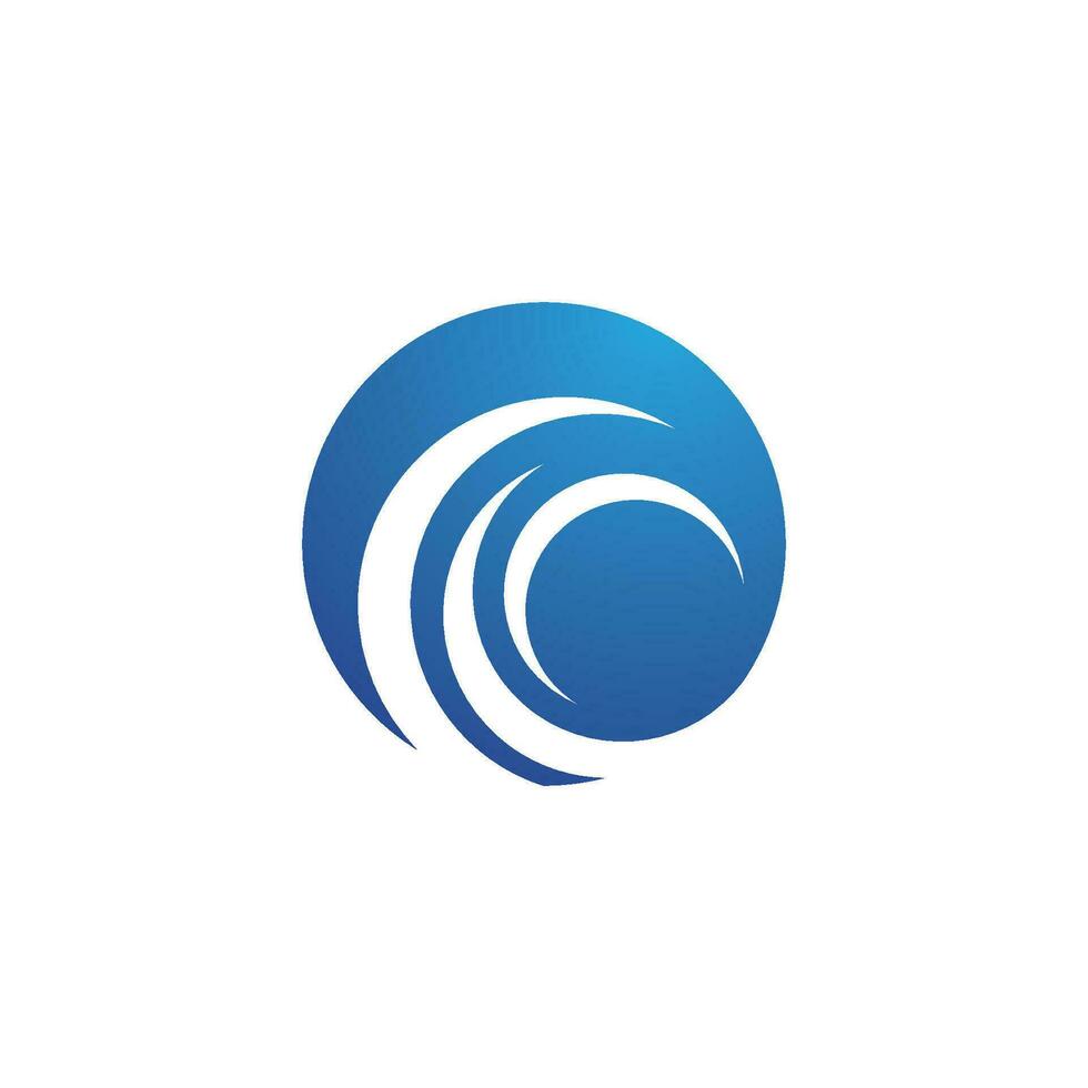 Water wave icon vector