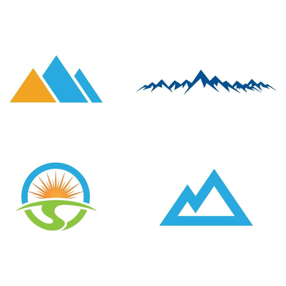 logotipo de icono de montaña vector