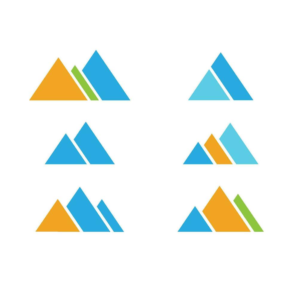 logotipo de icono de montaña vector