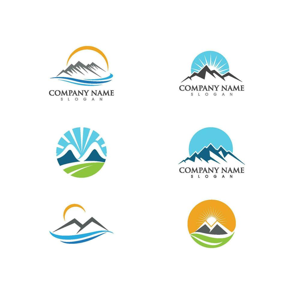 logotipo de icono de montaña vector