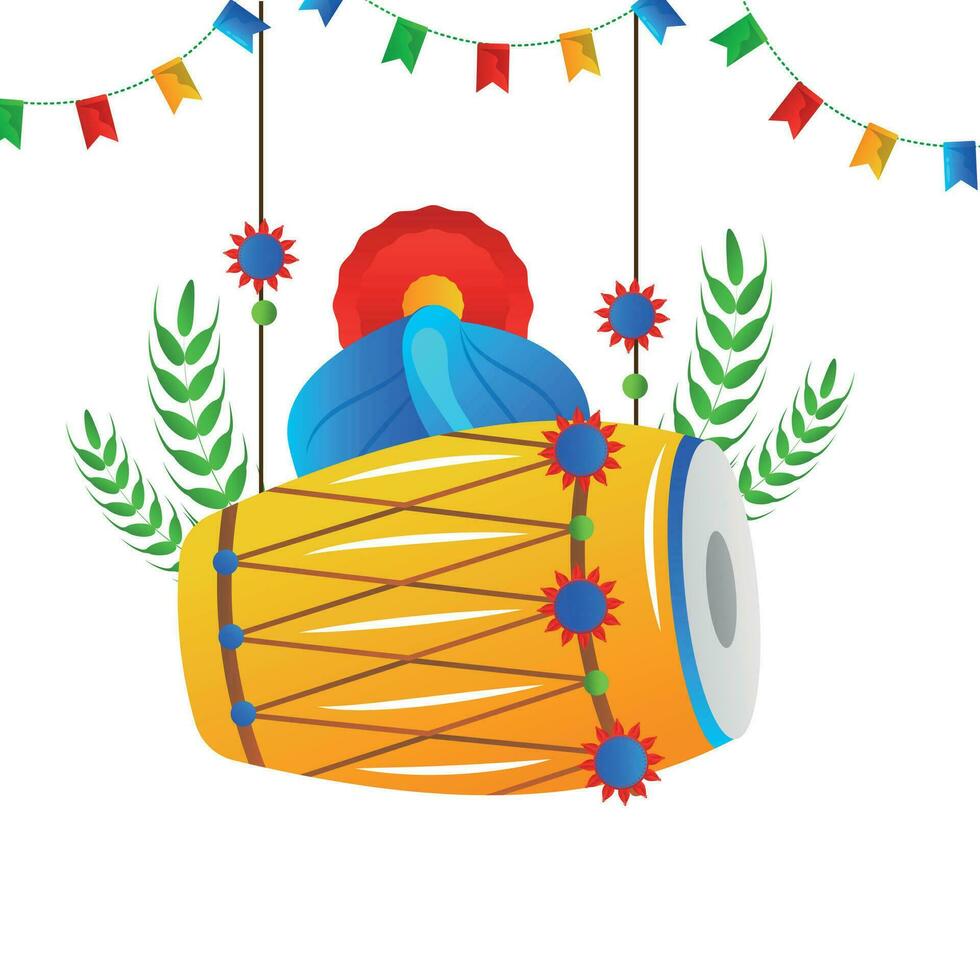 baisakhi indian holiday vector
