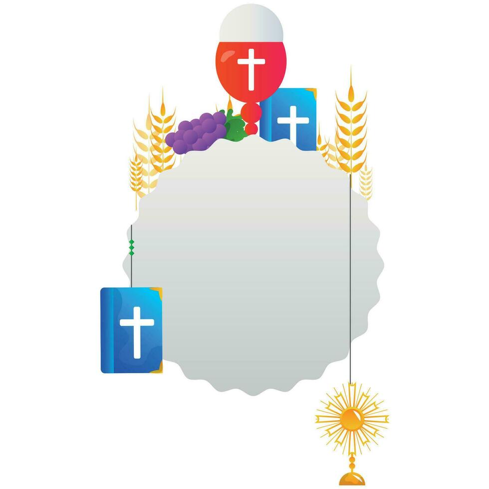 Holy Friday Christian Religious frame vector