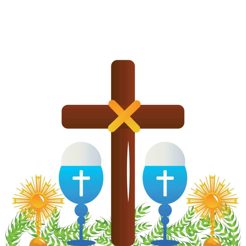 Holy Friday Christian Religious frame vector